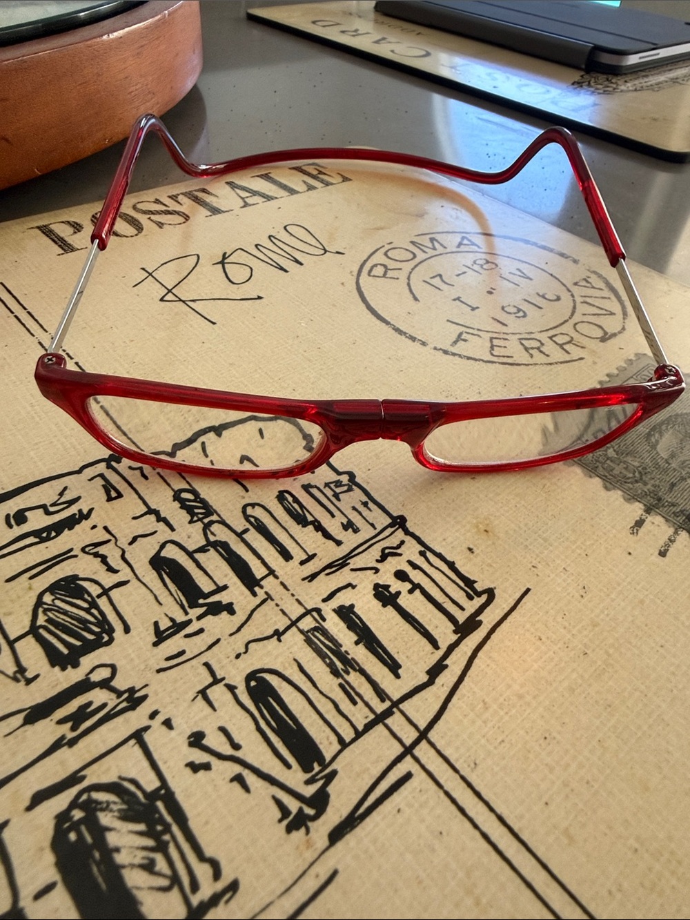 Clic 2.5+Red Reading Glasses Lightweight Frame - Unbranded
